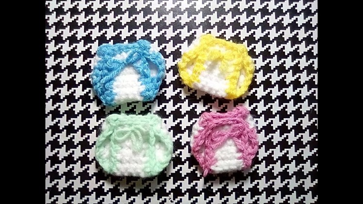 How to Crochet Mini Diaper for Baby Shower