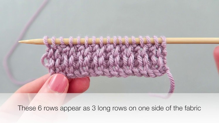 How to knit Striped Half Fisherman's Rib Stitch