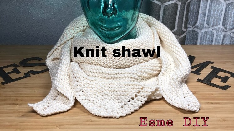 How to knit very easy shawl