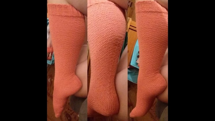 How to Loom Knit Knee High Socks