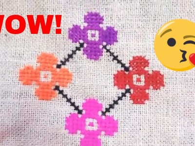 How To Make A Beautiful Woolen cross Stitch Ason Design | Woolen Asan, Woolen stitch  DIY