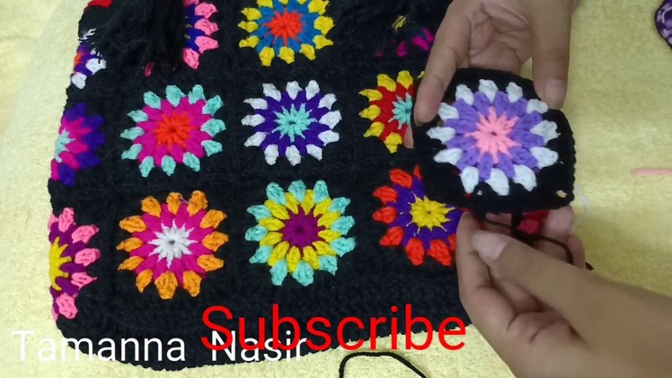 How to make  crochet granny square pattern. .