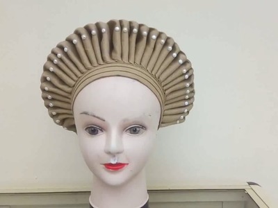 How to make Crown auto Gele.head gear step by step tutorial