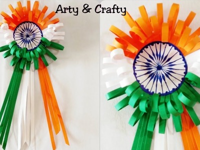 How to make Indian Tricolor Flag Badge.Independence Day.Republic Day.DIY Indian Badge with quilling