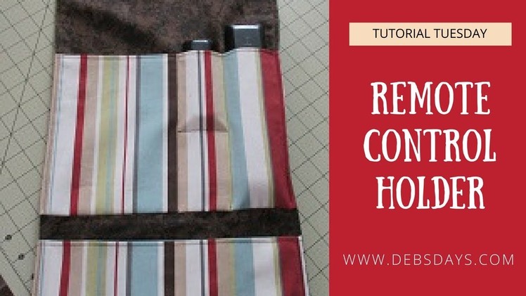 How to Sew a Fabric Remote Control Holder - Quick and Easy DIY Project