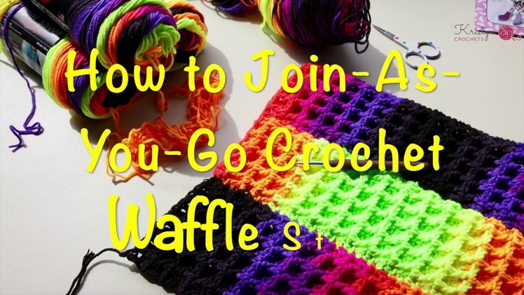 Join As You Go Crochet Waffle Stitch