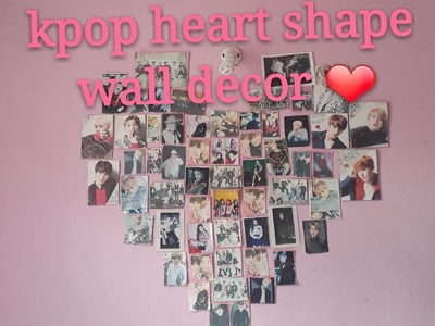 #kpopdiy #kpop #walldecor      Diy kpop heart shaped photo wall decor. bts and blackpink