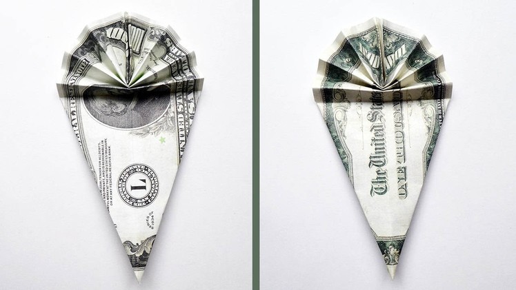 Money ICE CREAM Origami Dollar Tutorial DIY (NProkuda)