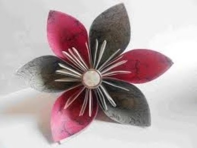 ORIGAMI KUSUDAMA FLOWER || EASY PAPER FLOWER || ORIGAMI