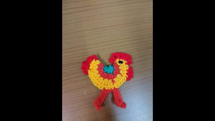 शिका कोंबडा वीणायला.Crochet Rooster tutorial.vinkam marathi.क्रोशा.ऊन.विणकाम