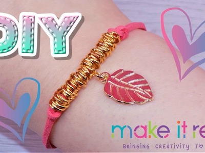 DIY How to Make Gold Link Suede Bracelets from Make It Real