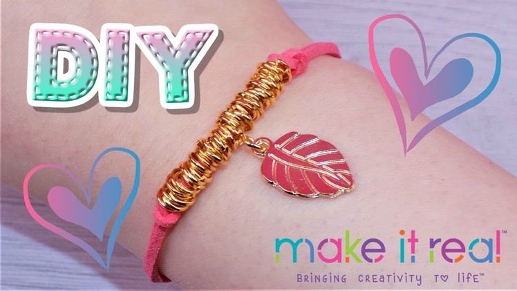 DIY How to Make Gold Link Suede Bracelets from Make It Real