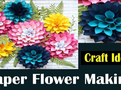 DIY Paper Flowers || How to make a flower wall with papers|| origami arts || diy crafts || Women Era