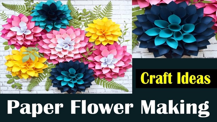 DIY Paper Flowers || How to make a flower wall with papers|| origami arts || diy crafts || Women Era