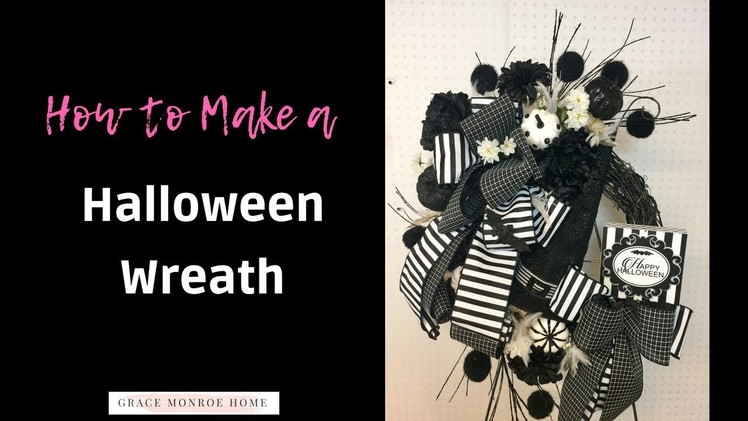 Halloween Wreath Tutorial - How to Make a Halloween Grapevine Wreath