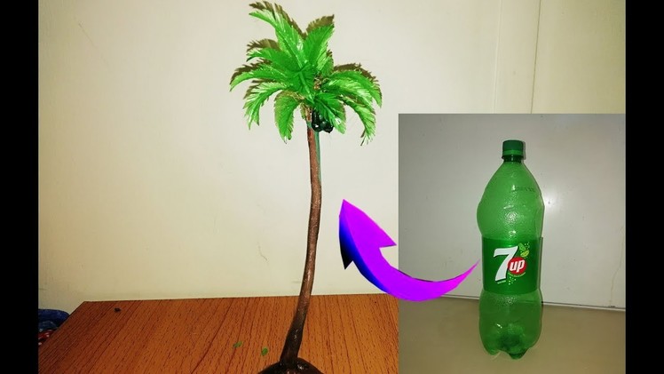How to make a coconut tree. plastic bottle and wire 3d