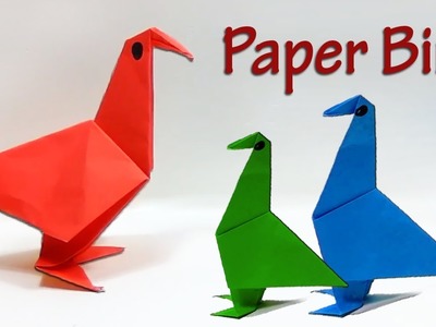 How to Make a Paper Bird - Easy Steps to Make An Origami Bird - kids origami | Crafts School