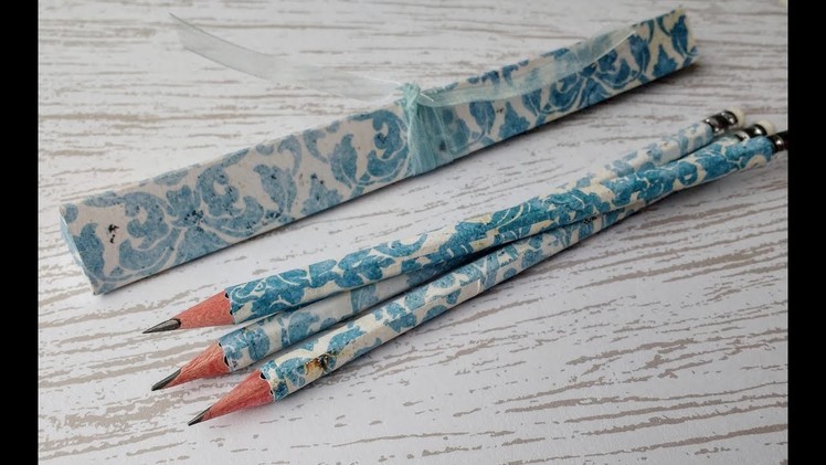 How to make a pretty pencil set tutorial Part One - Paper wrapped pencils
