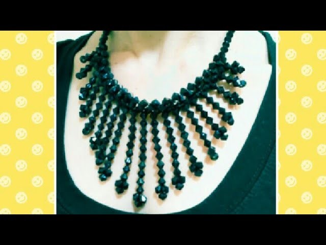 HOW TO MAKE BEADED STATEMENT NECKLACE????WATERFALL NECKLACE????JEWELRY MAKING????DIY TUTORIAL (2018)????????????
