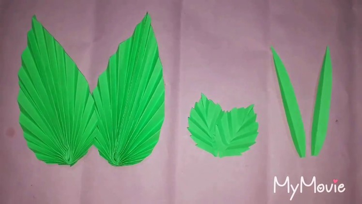 How to make beautiful paper rose leaf. leaf origami.कागज की पत्ती बनाना. Easy,simple paper leaf.