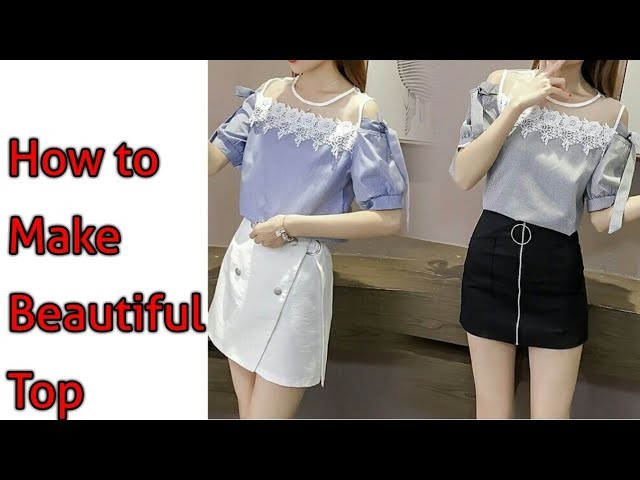 How to make  beautiful top for collage girl in hindi | w2w boutique