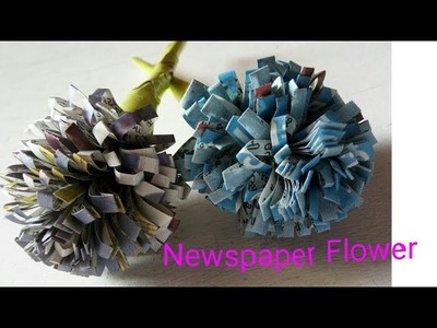How to make flower with Newspaper ll Best out of Waste ll Newspaper crafts ll Paper Flower