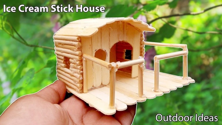 How to Make Ice cream Stick House for Hamster | DIY Mini House | Outdoor Ideas