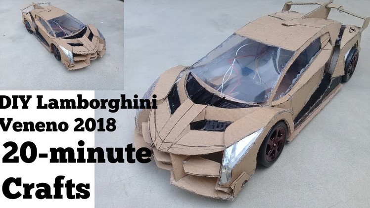 How to make Lamborghini Veneno From Cardboard at home || By Engineering Crafts