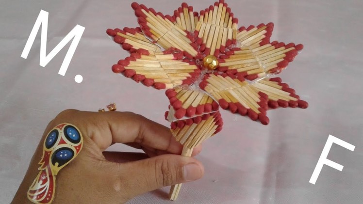 How to make matchstick flower||Diy matchstick arts and crafts.Best idea with matchstick.Nice idea