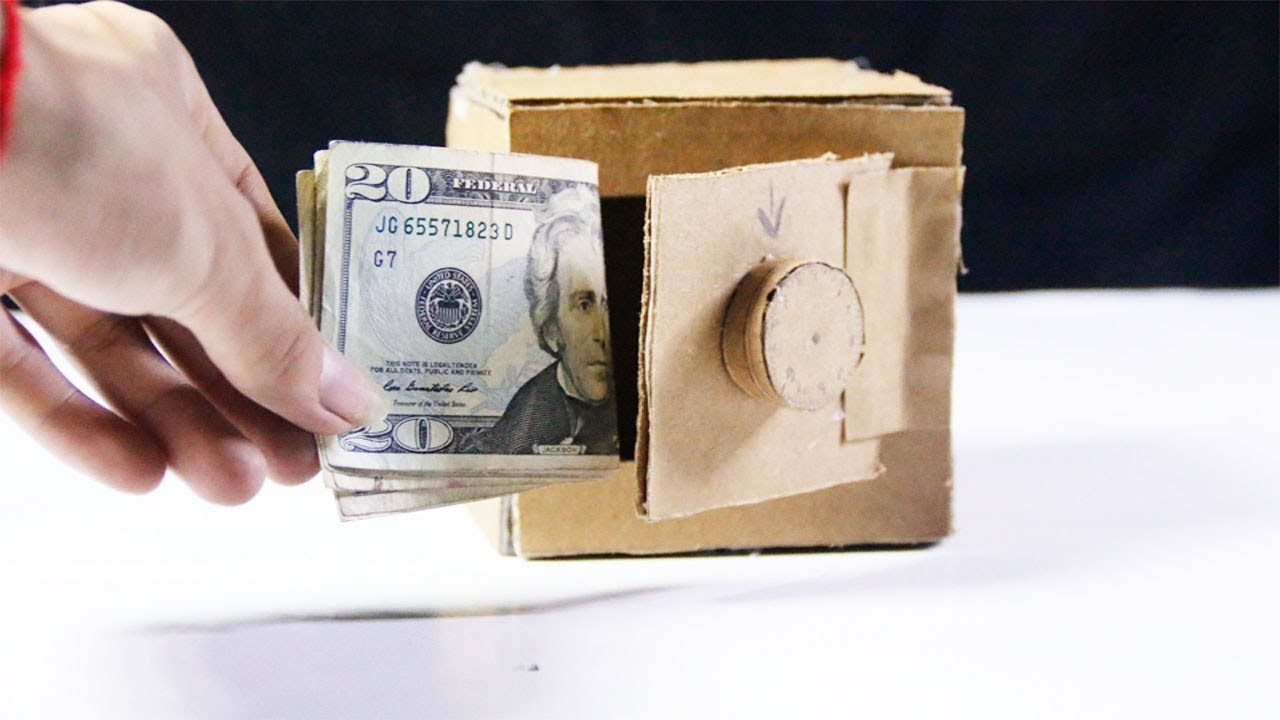 How To Make Mini Safe Lock Box Save Money From Cardboard Easy At Home