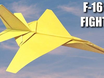 How To Make Origami Fighter Plane | Best jet Fighter Airplane | Origami Fighter Jet F-16 paper plane