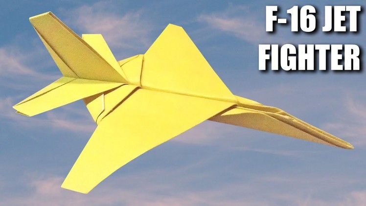 How To Make Origami Fighter Plane | Best jet Fighter Airplane | Origami Fighter Jet F-16 paper plane
