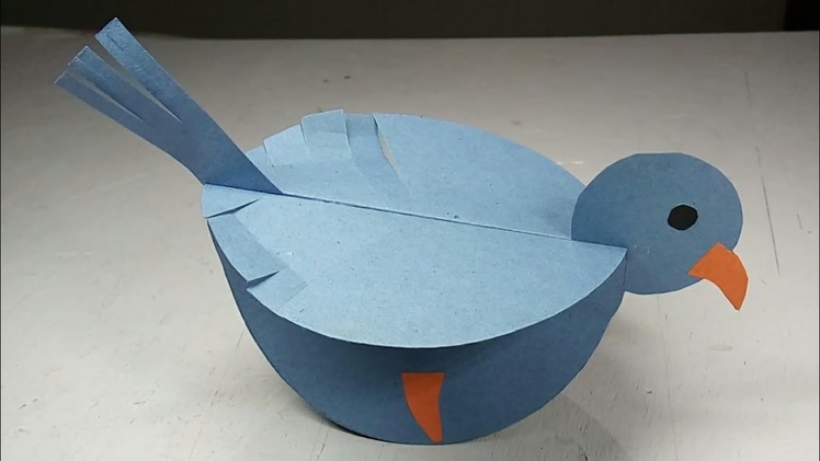 How to make Paper bird for kids ll easy for kids ll paper craft ll pigeon ll moving bird ll
