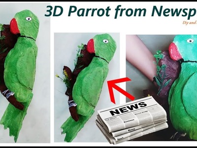 How to Make Parrot Wall Hanging from Newspaper