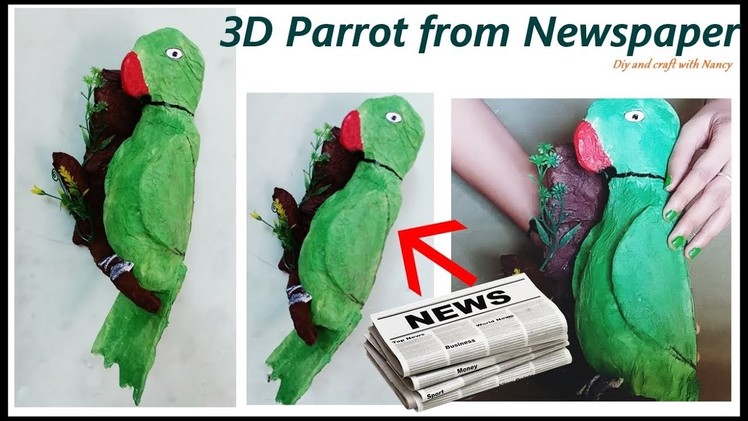 How to Make Parrot Wall Hanging from Newspaper