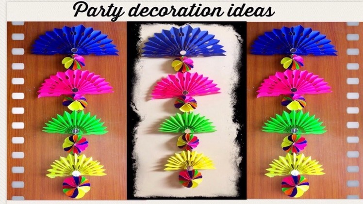 How to make party,birthday party,festival decoration ideas from craft papers.craft paper wall decor