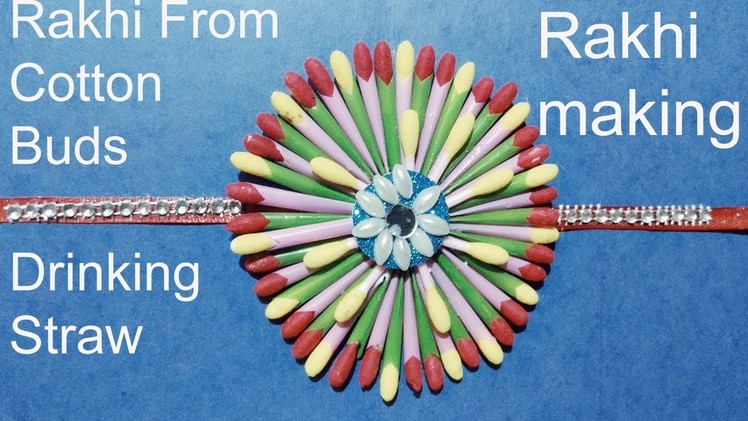 How to make Rakhi with drinking straw.Best out of waste.DIY Art and Craft idea. Creative Art
