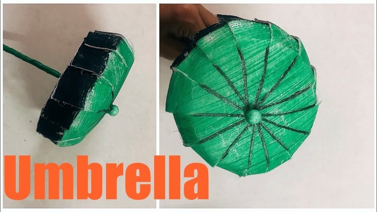 How to make Thermocol Plate Umbrella for Kids