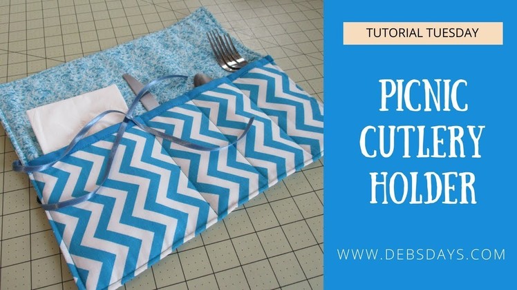 How to Sew an Easy Picnic and Camping Cutlery Roll - DIY Project