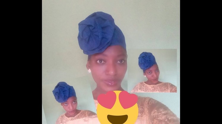 How to sew Rose Auto gele with aso oke