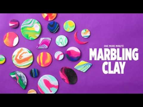 One More Minute: How to Make Marbled Clay Jewelry