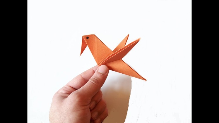 Origami Bird instructions for Kids - How to make a Paper Bird easy step by step Paper Folding Craft.