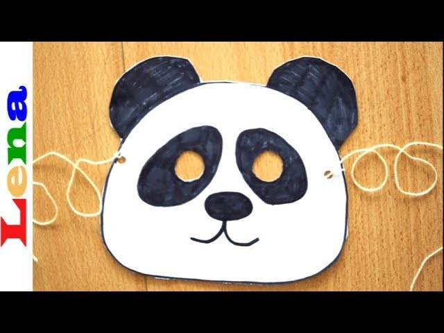 Panda Maske basteln für Kinder ???? How to make a panda mask for Children ✂ как сделать маску детям