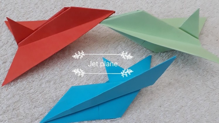 Paper Plane Instructions l Paper jet plane.How to make a paper jet plane l Origami jet  Fighter.