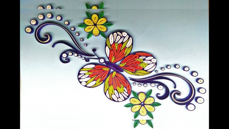 Paper quilling flowers( how to make butterfly quilling flowers tutorial quilling art)