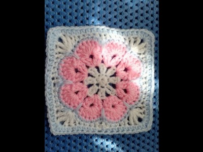 African Flower easy crochet square tutorial