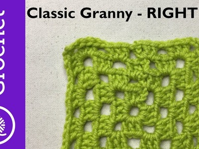 Classic Granny Square - Beginner Crochet Lesson 6 - Right Handed (CC)