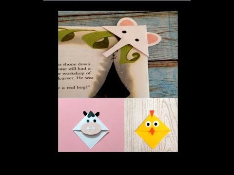 DIY 3 Animal Bookmarks | How to make a Corner Bookmark | 3 Easy and Cute Animal Bookmarks |