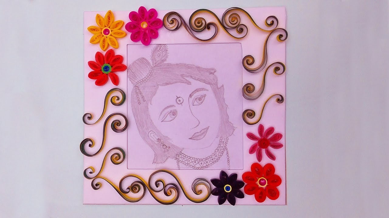 DIY Quilling Photo Frame From Paper, How To Make Paper Quilling Photo Frame