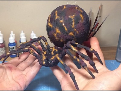 Easy How To Make a Giant Paper Mache Spider.Tarantula Craft